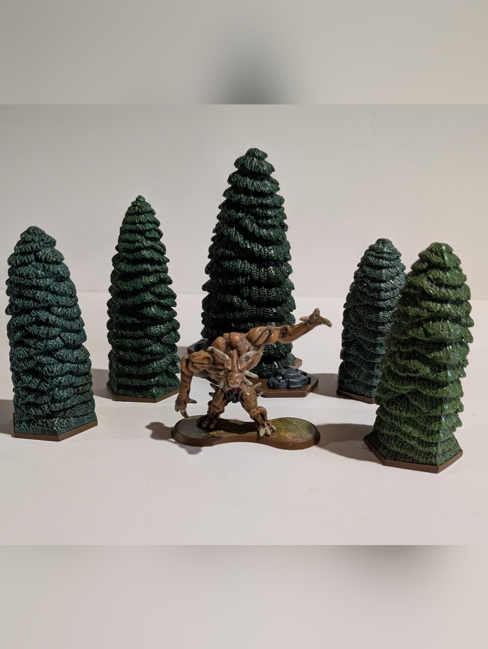 Heroscape Road To The Forgotten Forest 5 Trees And Dumutef Guard Evergreen Tree